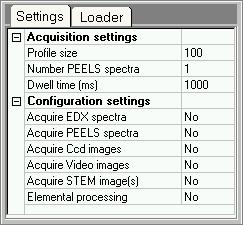 Tecnai on-line help User interface 93 Acquisition settings Under acquisition settings is defined the dwell time of each acquisition.