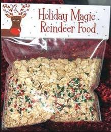 Staple topper over bag opening Reindeer food Snack size bags Oatmeal Glitter