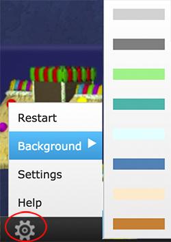 You can temporarily change the background color to make the pieces stand out better, or just to use a color you like.