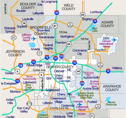 City and County of Denver 554,000 residents (2.