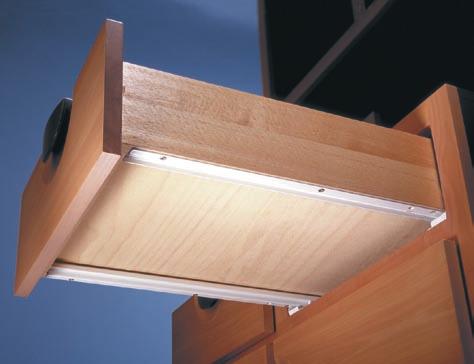 SOLO: The economical concealed drawer runner Hidden simplicity Because SOLO runners are concealed beneath the drawer, exposed dovetail