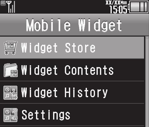 Some widgets may need to be installed manually; follow these steps: [Mobile Widget Menu] Widget Contents S % S Select widget S B S Install S % S Yes S % Activating Single Widgets [Mobile Widget Menu]