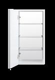 cover -/" x 5-7/8" x -/8" 5" Wall Cabinet E070-W0 White (W0) full-extension, soft-close drawer hidden bamboo drawer Bamboo drawer organizers Drawer liners 5-/" x 9-5/8" x 5-/" " Wall Cabinet E070-W0
