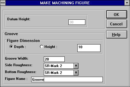 Here, select [Groove, Pre-Mach (Auto), Rough,