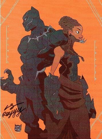 Forever Black Panther and Shuri (10x13.