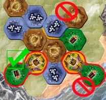 Place them in ascending order, with the value 3 monuments on the bottom followed by values 4, 5, and value 6 monuments on top. With 2 players, remove 2 monuments of value 4, 5 and 6 from the game.