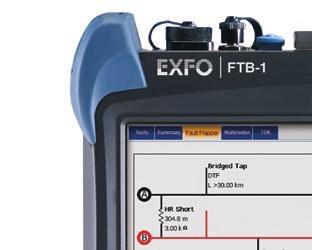 THE PERFECT TOOL FOR WIDEBAND COPPER TESTING EXFO s FTB-610 Wideband Copper Tester, housed in the handheld FTB-1 modular platform, makes wideband copper circuit testing easy for today s technicians