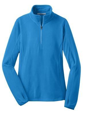 Port Authority Ladies Microfleece 1/2-Zip Pullover. L224 $28 For exercise or errands, our pullover is warm enough to keep the cold at bay--yet soft, lightweight and nonbulky.