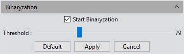 Image Binaryzation Capture software provides user with image binaryzation, which is to set the grayscale value of the pixels on the image from 0 to 255, it is the process of presenting the whole