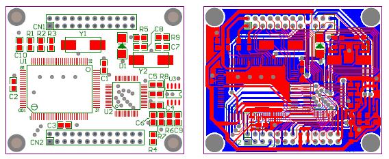 The PCB layout of the PIC_SERVER v3.