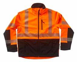 The Xtreme Visibility Soft Shell fabric is a 3-layer Trilaminate that is highly water resistant, windproof, breathable & Xtremely flexible.