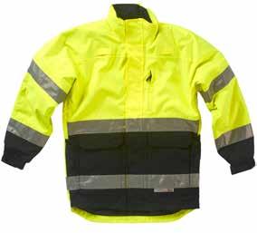 Trilaminate that is highly water resistant, windproof, breathable and Xtremely flexible Sizes Small & Medium ANSI 107-2015 Type R Class 2 Sizes Large through 4XL ANSI 107-2015 Type R Class 3
