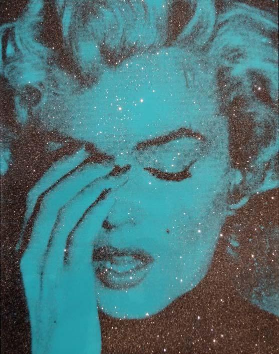 RUSSELL YOUNG Marilyn Crying Bondi Blue and Black 2014
