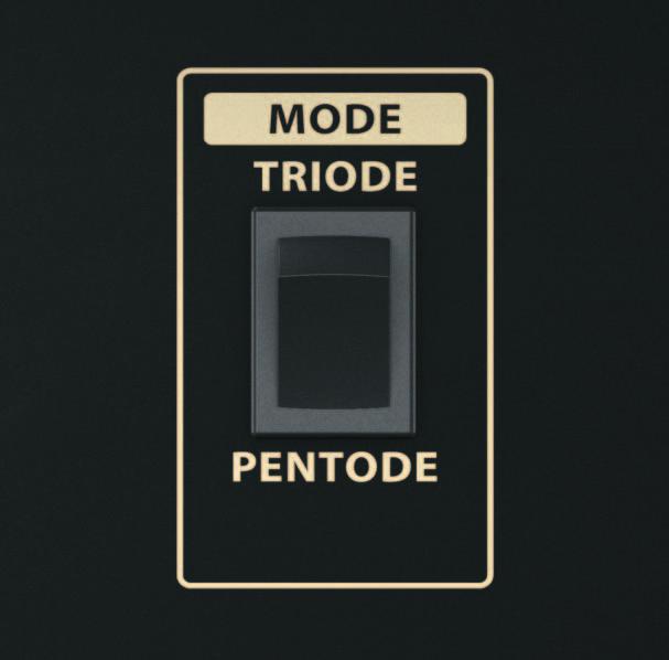 Plus, thanks to the V55 s Mode switch, which selects between Triode and Pentode operation, you can instantly jump from sweet and warm to massively