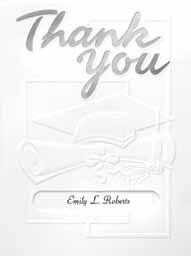Order form Line: 11 premium thank you notes* n embossed graduation design with a window displays