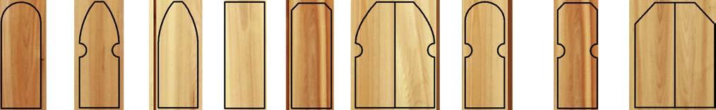 #1 ROUND #2 FRENCH GOTHIC #3 POINT BOARD PROFILES V-MATCHED TONGUE & GROOVE Smooth Four Sides #4 FLAT #5 DOG EAR SANDWICH SIDE VIEW #6 DOUBLE