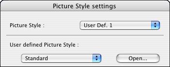 Applying Picture Style Files to the You can register up to three Picture Style files downloaded from the Canon s website or created with PSE and saved to your computer, as user-defined settings in