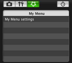 5 Click [My Menu settings]. My Menu The [My Menu settings] window box appears. Select the item to be registered and click the [Add] button.