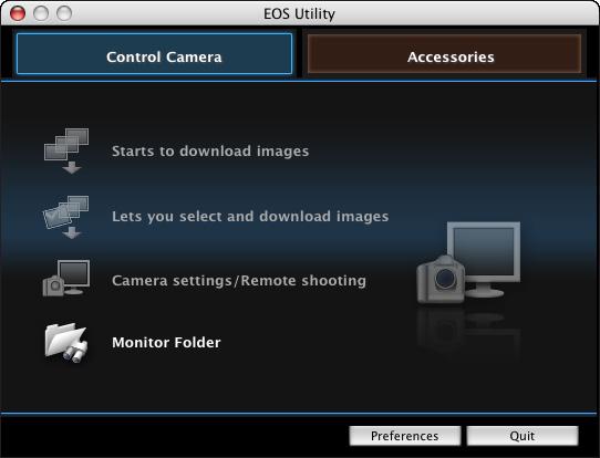 Monitor Folder Function (Function for Use with the WFT-E/EA or E/EA) This is a function for checking your images with Digital Photo Professional (hereinafter DPP) in real time using