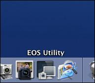 Click the [EOS Utility] icon registered in the Dock. EU Main window EU starts up, the main window appears, and your camera and computer can now communicate.