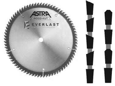 THIN RIM SAWS TR Alternate Top Bevel or Triple Chip The perfect saw to use where there is a need for a minimum of stock removal per cut, as in the cutting of plastic or veneer strips for edge banding.