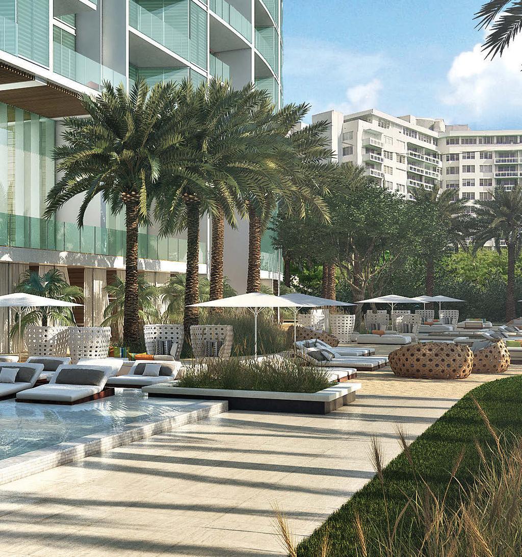 AMENITIES Beach Club Level 335 linear feet of land directly on the water Miami s newest Beach Club on the Bay Zero entry Biscayne Beach Club pool 6 private residence pools Internationally renowned