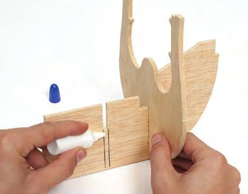Mark the position of the frame, then separate the two pieces and spread wood