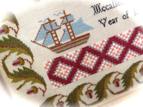 We re so fortunate to have the model of this incredible sampler in the shop so I could take close-ups!