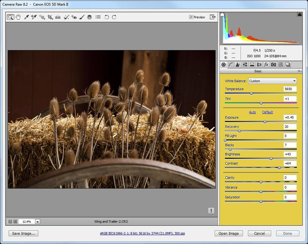 Make Color & Exposer Adjustments in ACR or Lightroom If Photoshop select