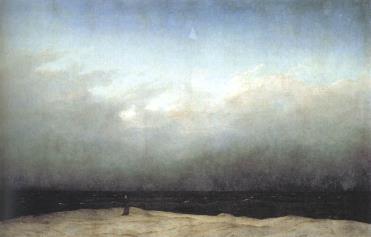 Monk by the Sea 1809, Oil on canvas, 110 x 172 cm, Nationalgalerie, Berlin Romanticism, St.
