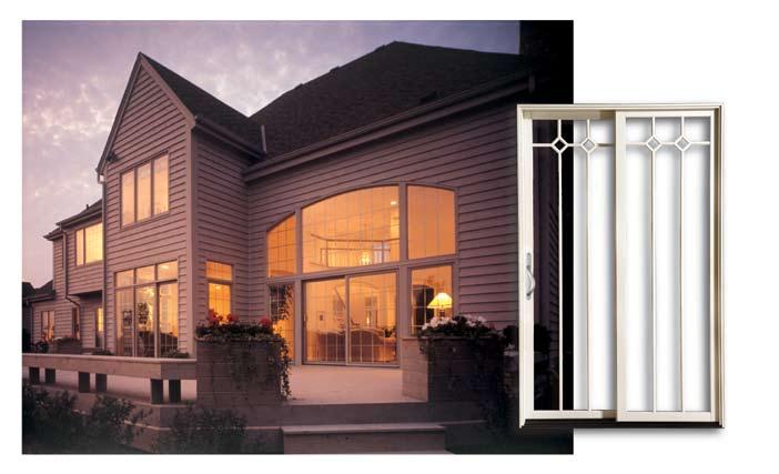 Sliding patio doors All-Wood Enduring character of a solid wood primed exterior (natural optional) coupled with the warmth and beauty of natural pine on the interior (prime, paint or stain optional),