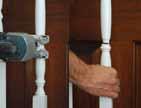 Trim each iron baluster from the bottom. the ball adaptor to the side and insert iron baluster pin top.
