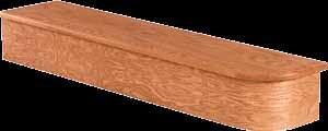 Bowed Single Bullnose Starting Step 48 (1219 mm) & 60 (1524 mm) widths only 10½ (267 mm) LJ-8015 6½ (165 mm) Specify of Stair 10½ 12¼ (267 mm) (311 mm) LJ-8315 7¼ (184 mm) Specify of Stair