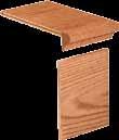 Tread with attached moulding is 12½ x 7¼ (318 mm x 184 mm) Riser is 8 x 6 x ½ (203