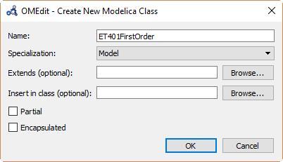 Create a first-order model You