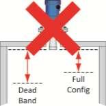 Configuration Section Five STEP 6 - SET THE DEAD BAND This function sets the Dead Band for the sensor. This setting defines the minimum distance that the sensor will detect valid echo returns.