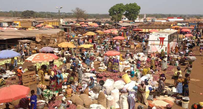 4 Markets Aboabo market in Tamale, Ghana. Hanna Karg Most urban dwellers in West Africa heavily rely on food markets as their main source of food.