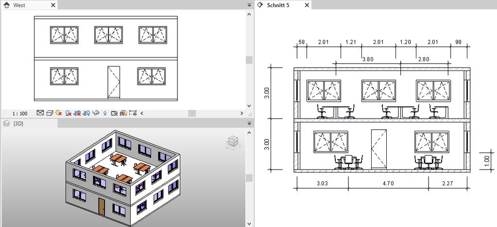 Phase 4 Figure 7.5: Example in Revit 2019 in phase 4 In the last stage of the process all the elements of the construction were further developed.