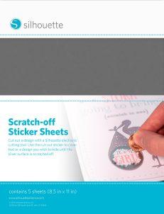 contains 10 sheets a Scratch-Off Sticker Sheets Silver Temporary