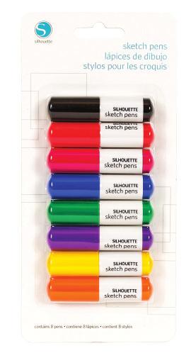 SILH-PEN-BLK-3T CARDSTOCK-BRNTORG contains 4 pens Sketch Pen Basics Pack SILH-PEN-START-3T contains 8 pens pumpkin