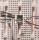 Below there's a photo of a completed circuit, and a hotlink to take you to the section on testing the amplifier. Testing Your Circuit Here's the circuit again.