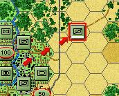 Select the unit, toggle it to Travel mode, and then move the unit to the upper right of the map. You can send this unit out to perform recon on the advancing enemy units.