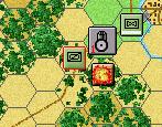 When using normal firing, these are your valid targets. But in this example, you will fire Artillery Mines in an attempt to slow the enemy advance.