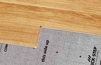 Underlay is not an idle luxury CLICK on laminate Installing your Quick-Step laminate floor is easy thanks to the Uniclic click system.