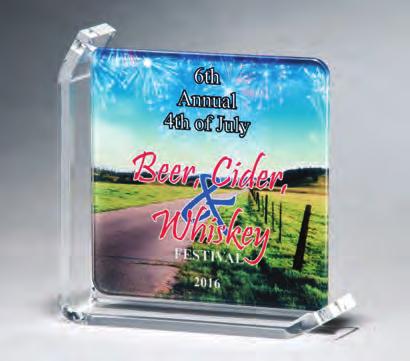 75 INDIVIDUALLY BOXED Sublimatable Glass Plaque with Decorative Post Allows Portrait or Landscape