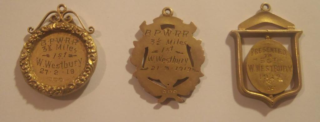 William s 3 gold medals from running races at Pinnaroo 1919 In 2015 a Pinnaroo charity event was held that recreated the 1919 races, and Westbury s grandson, Ken, and granddaughter, Heather and Great