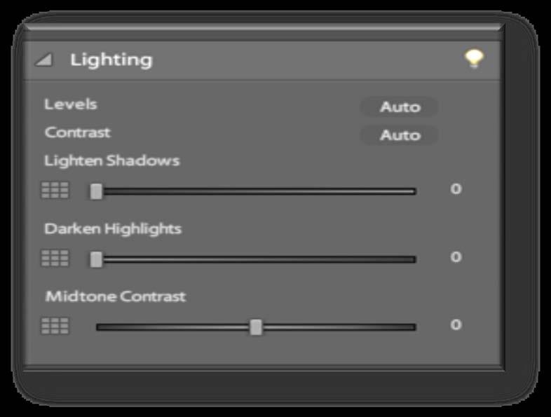 Quick Fix Preview Lighting Adjusts the overall