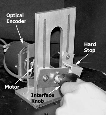 Fig. 1. Experimental apparatus used in both Exp. I and II. A rotary motor applied the torque profile for a stimulated rotary switch.