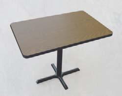 Correll Cafe and Breakroom Tables are available in 23 Standard Top sizes, and 22 Standard and Optional Top and T-Mold Color