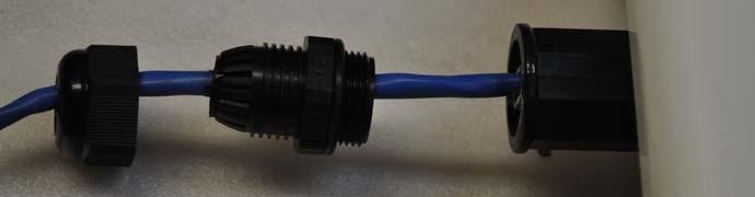 This is the correct order for the cable gland components on the cable: